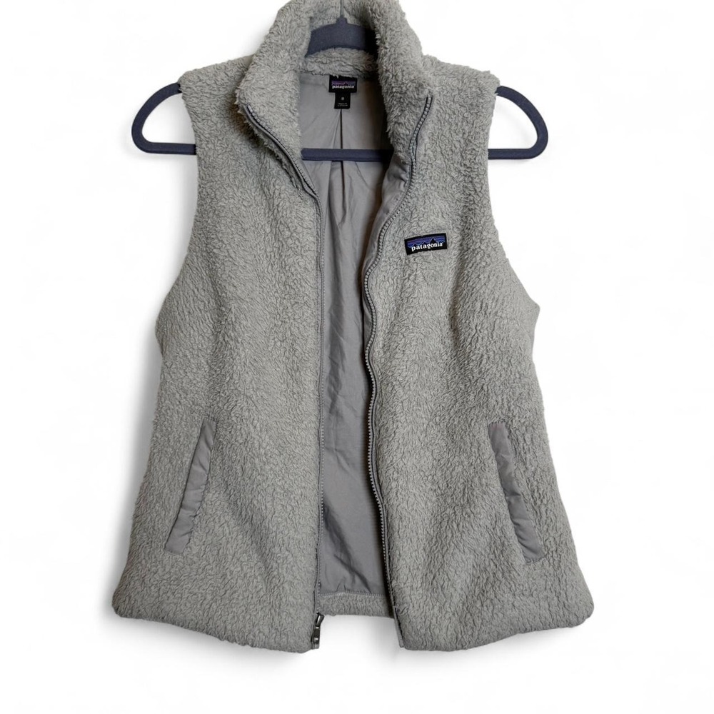 Grey Patagonia women's fleece vest
